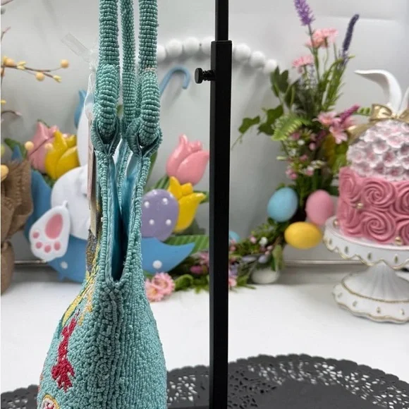 NWT Handmade Beaded Ocean Beach Vacation Tote - Picture 6 of 7